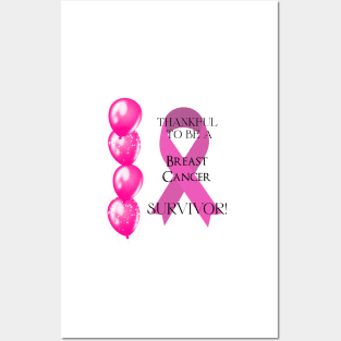 Breast Cancer Survivor Support Posters and Art